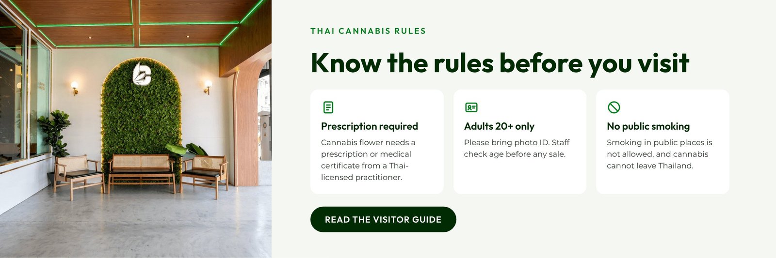 Thai cannabis rules: prescription required, adults 20 and over only, no public smoking